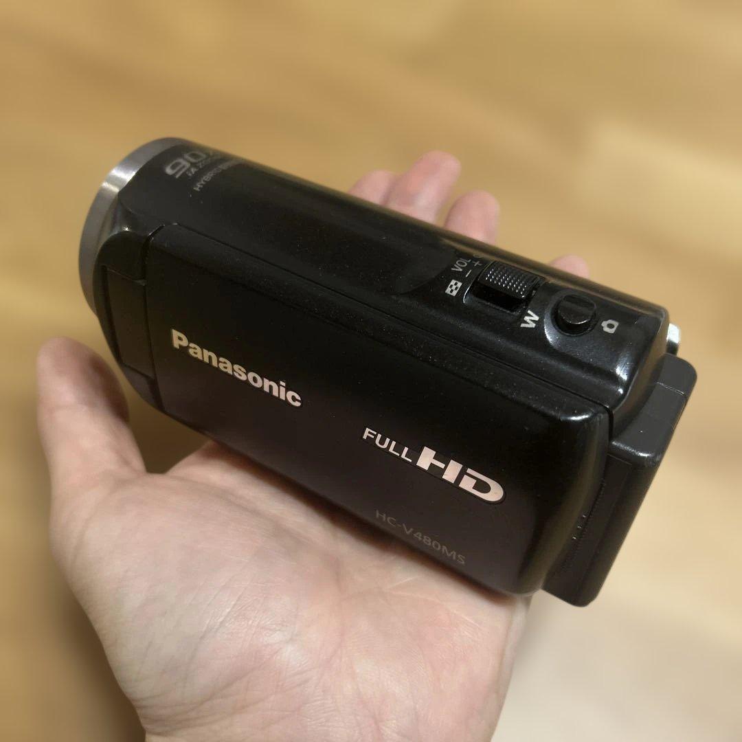 Panasonic HC-V480MS ビデオカメラ　黒色　バッテリー　充電器