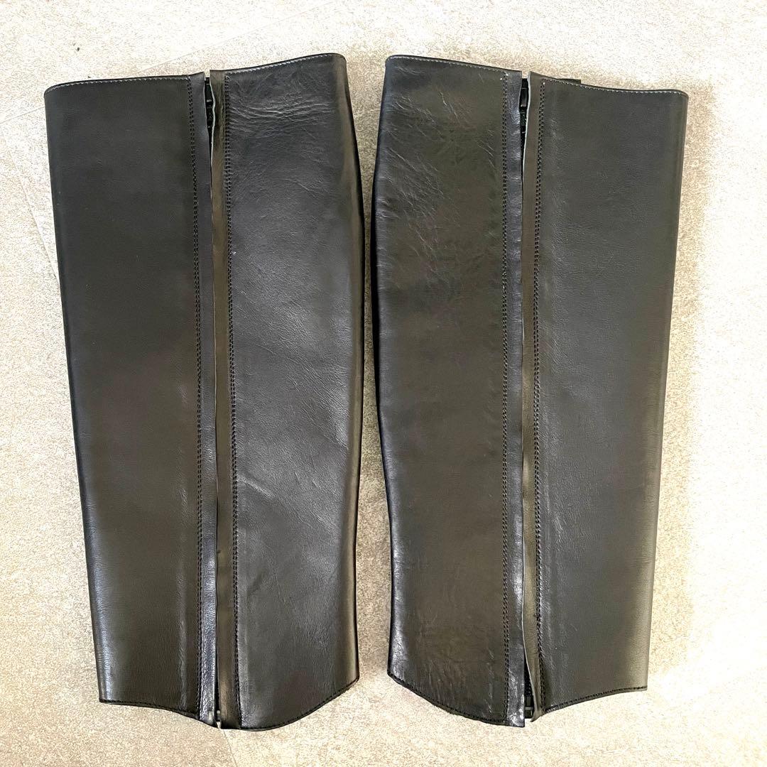美品★ヨウジ　ヤマモト　レッグカバー　ブーツカバー　レザー