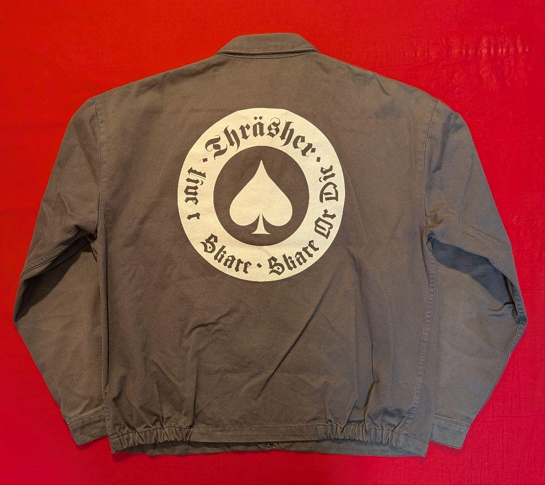 値段交渉可‼ 90s Thrasher グレー ジップアップジャケット 372