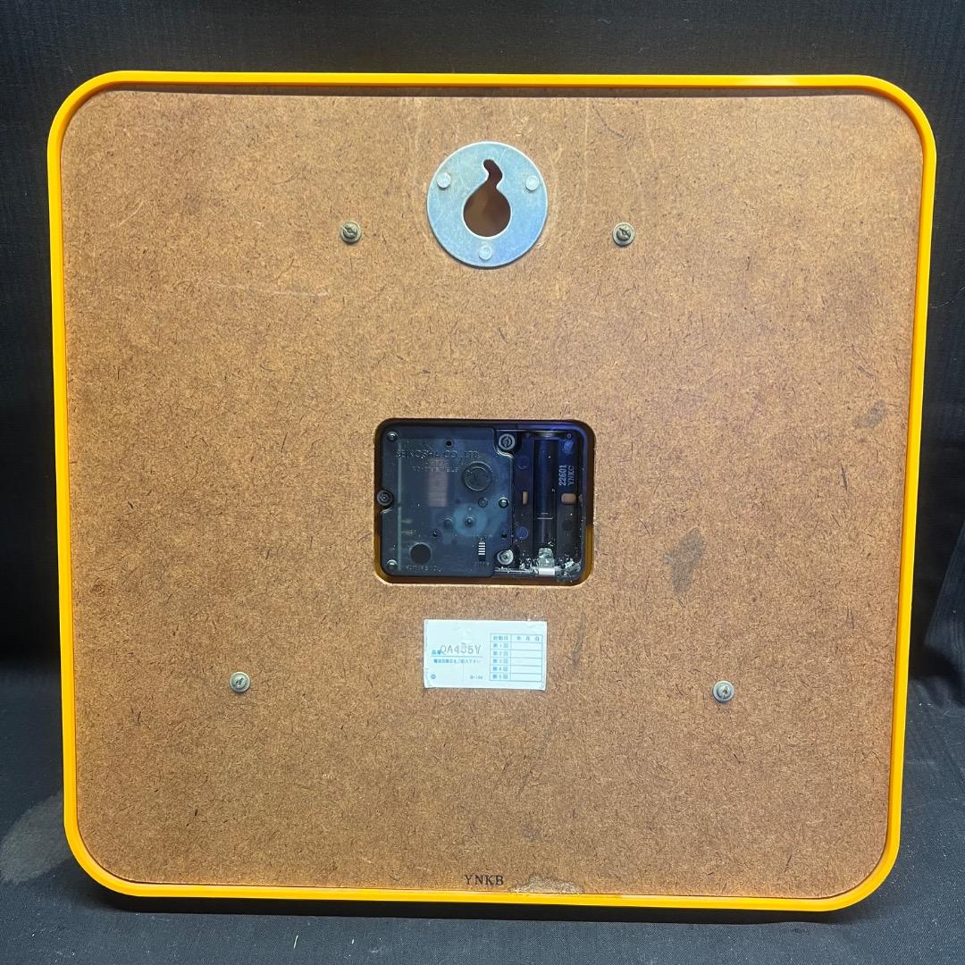 〇Kb右1058 美品 セイコー クオーツ 掛け時計 イエロー レトロ