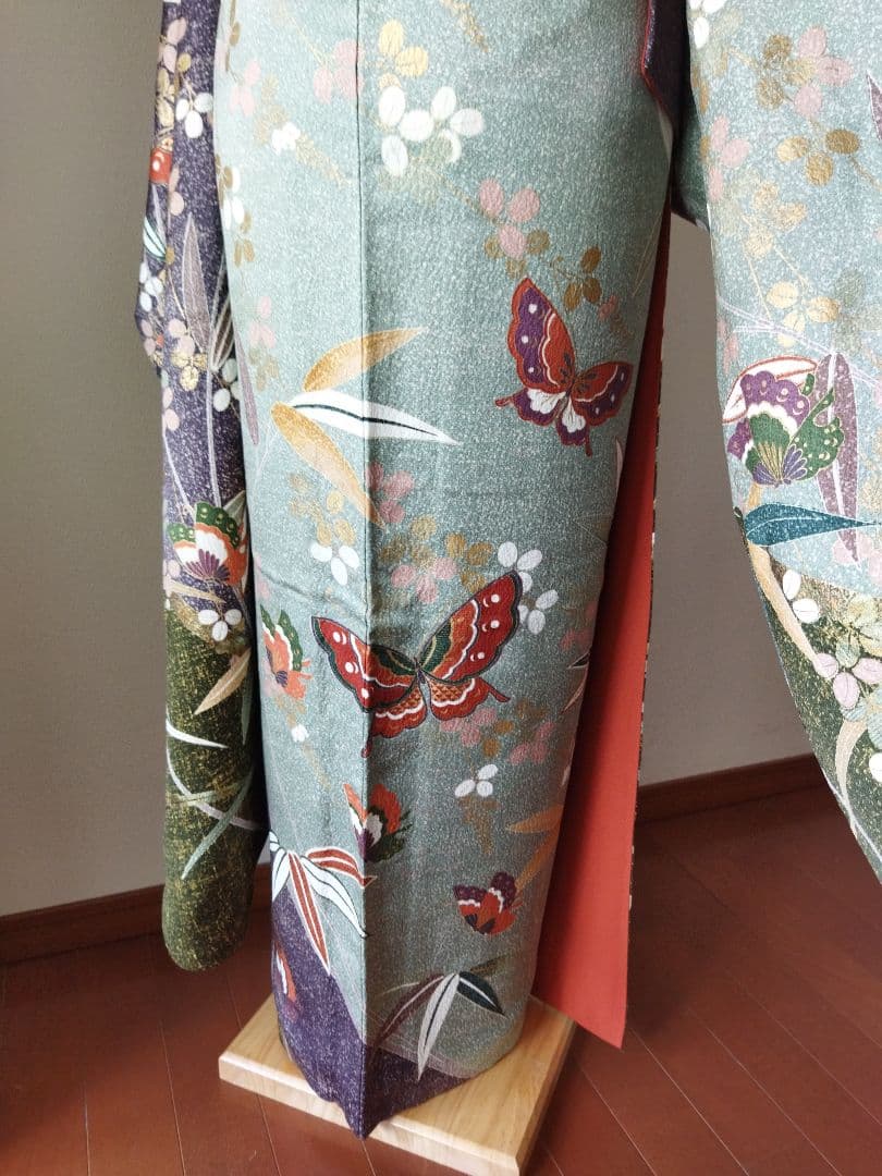 よる様　362.小粋な振袖7点セット　正絹　フルセット　成人式