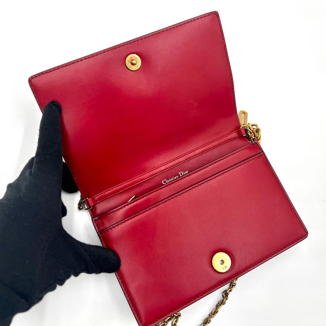 【希少】ディオール　チェーンウォレット　ショルダーバッグ　レディース　カナージュ