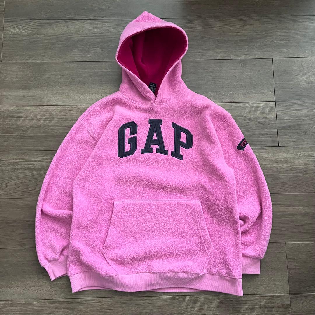 90s OLD GAP ギャップ パーカー archive ピンク 短丈 y2k