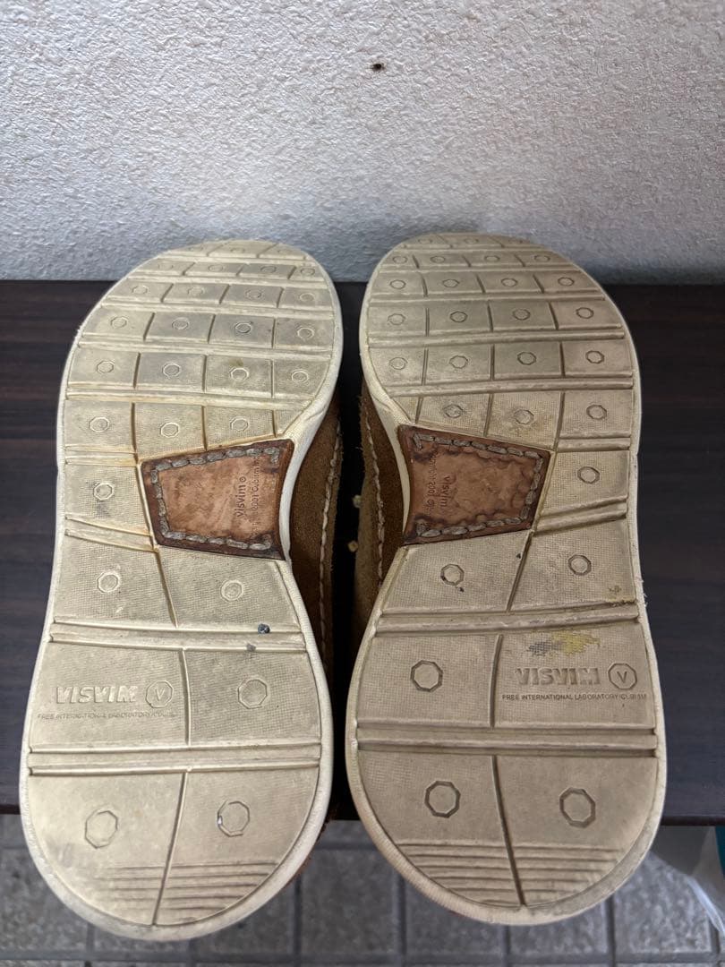 ブラウン スエード モカシン フリンジ付き