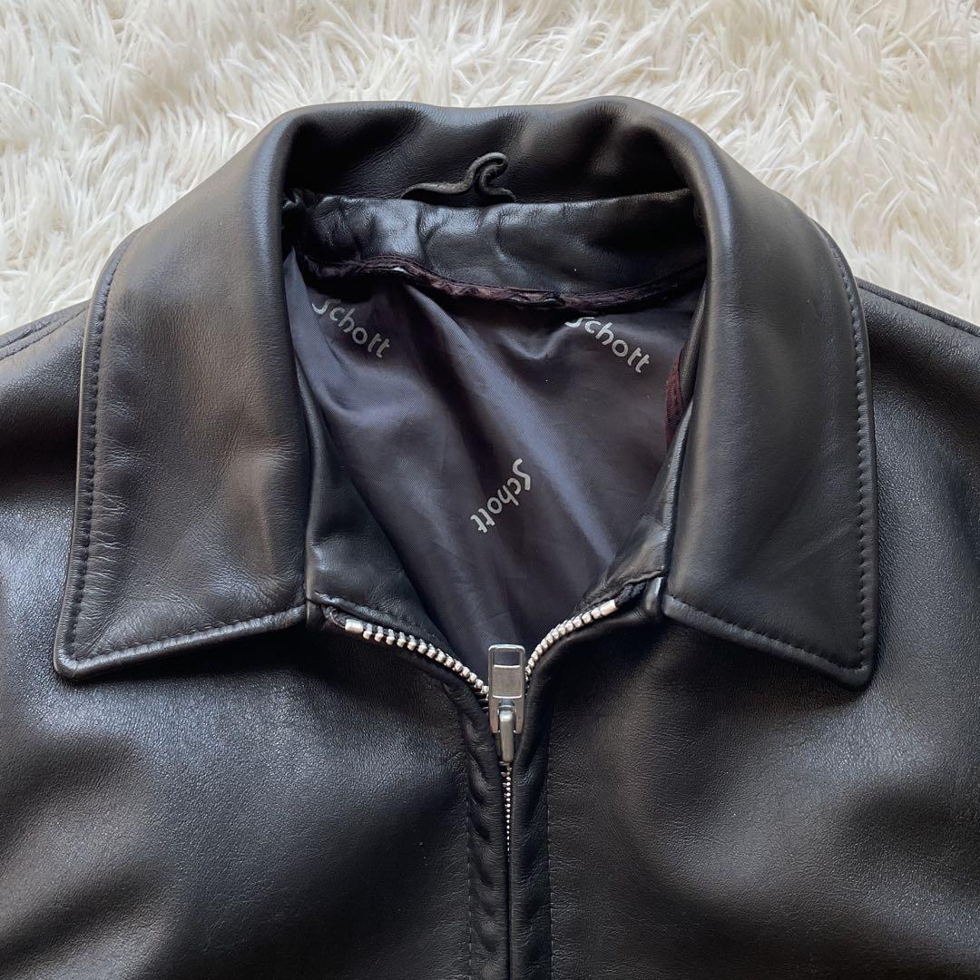 美品✨schott 652 レザージャケット　シングルライダース　本革　38 黒