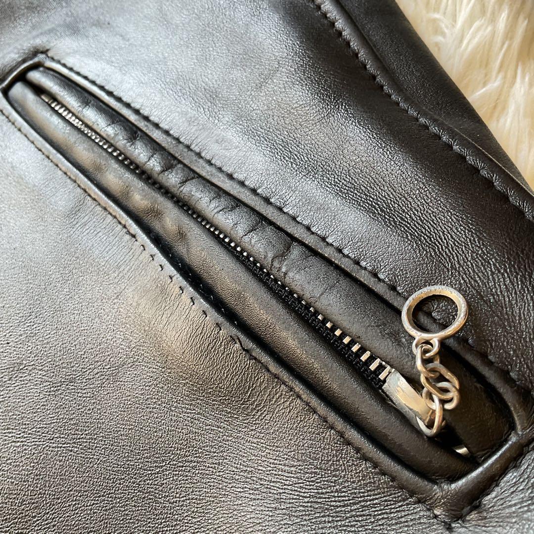 美品✨schott 652 レザージャケット　シングルライダース　本革　38 黒
