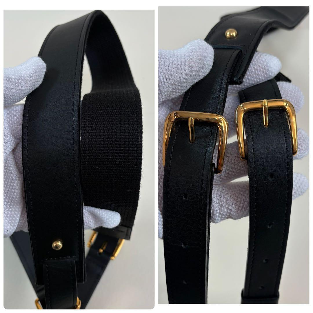 Aki 様M.U.L. レザー ハンドバッグ 2WAY ゴールド金具 日本製 黒