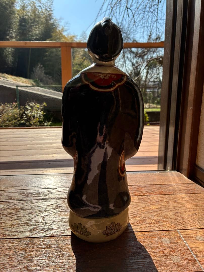 特大40cm 希少 有田焼、円左エ門窯　 陶器人形 置物 時代風俗 色絵 骨董