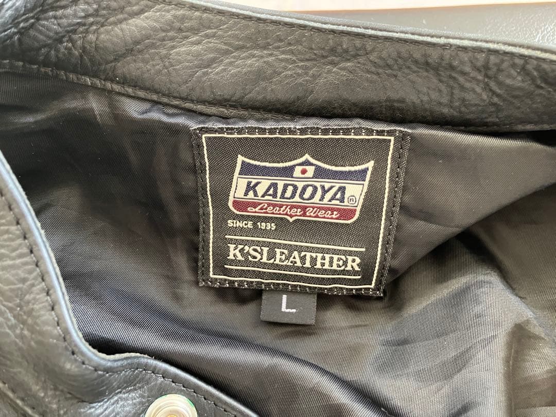 KADOYA ブラックレザージャケット シングルライダース