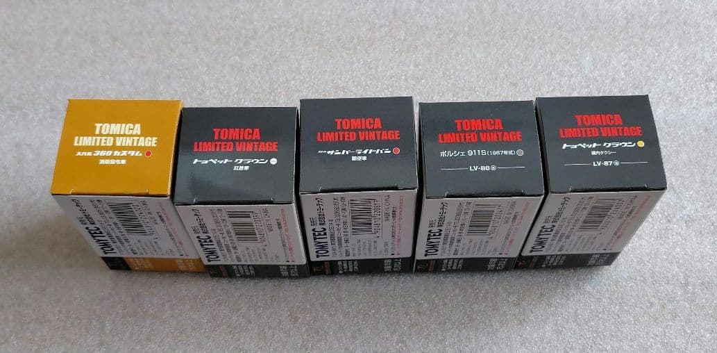 【未使用】トミカリミテッドヴィンテージ　5周年記念　5台　まとめ売り