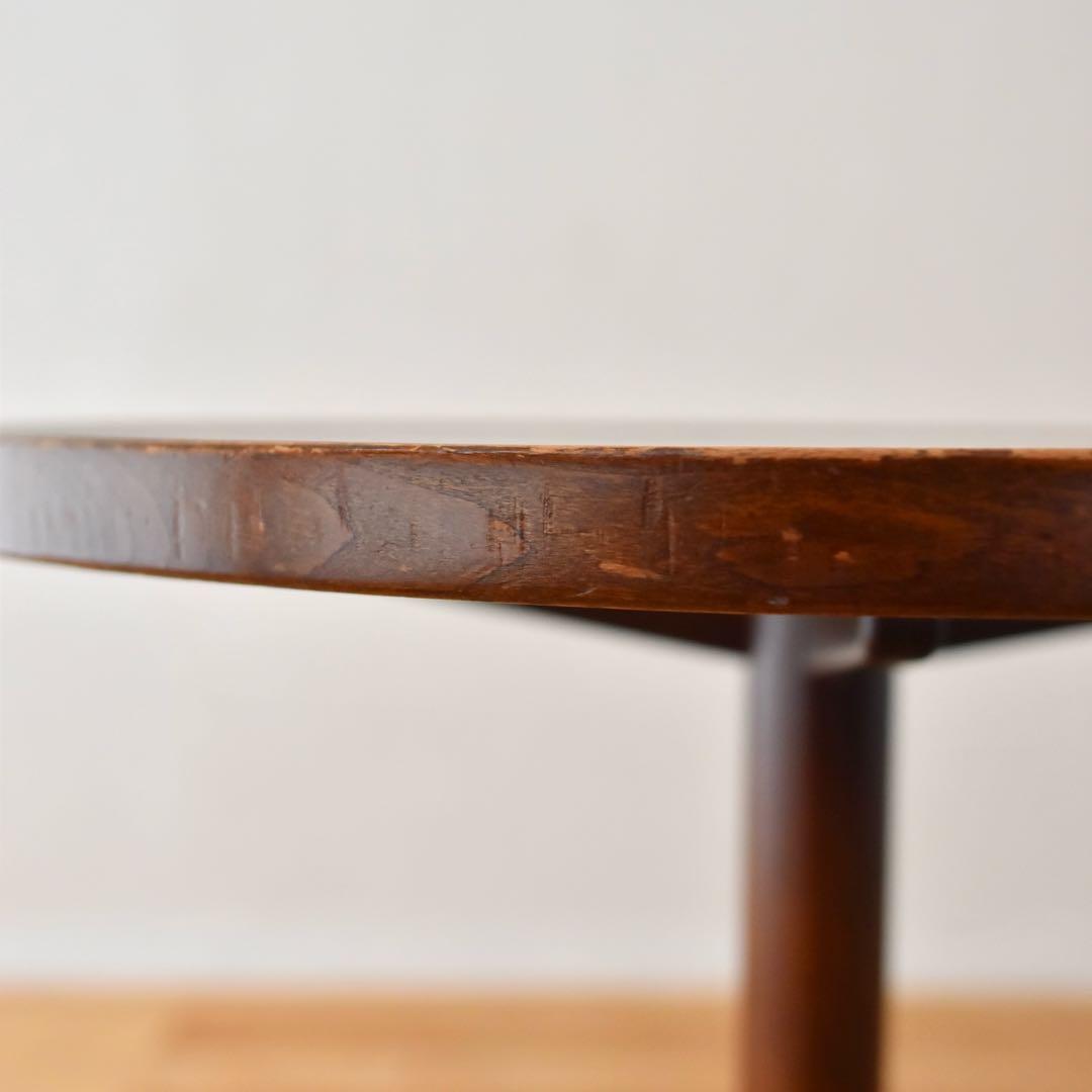 秋田木工　テーブル　丸　橅　曲木　カフェテーブル