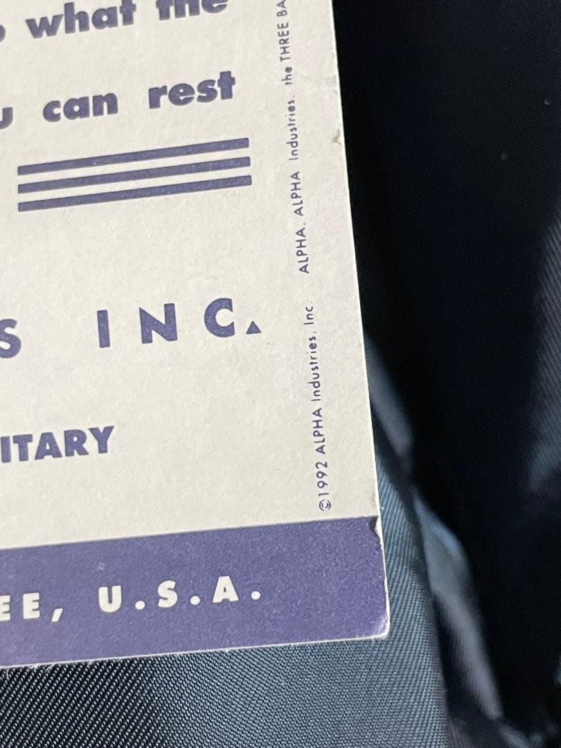90s ALPHA アルファ N-2B フライトジャケット L 紺 デッド