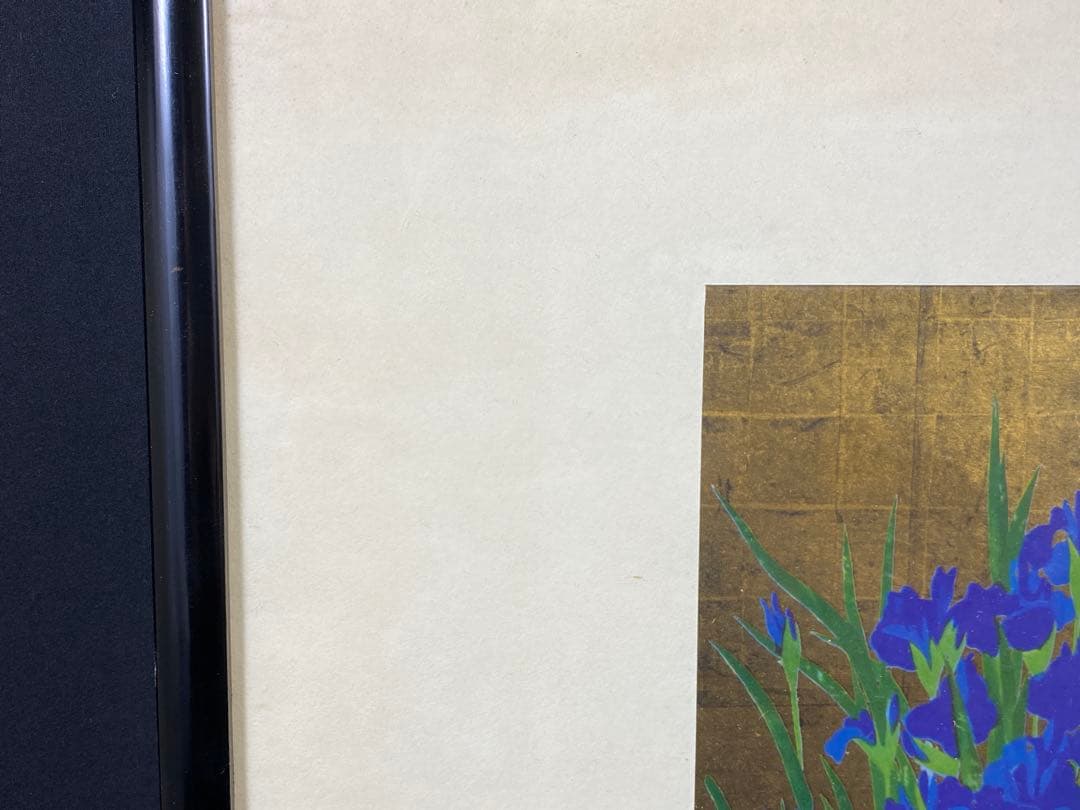 5098■尾形光琳 燕子花図 複製品 額装 左隻