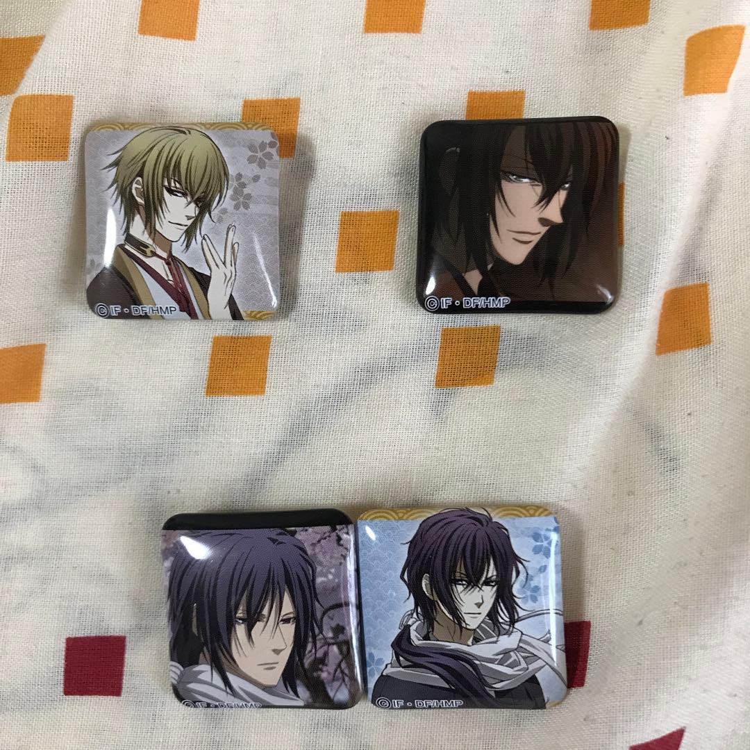 薄桜鬼　スクエア　缶バッジ　風間　斎藤　沖田