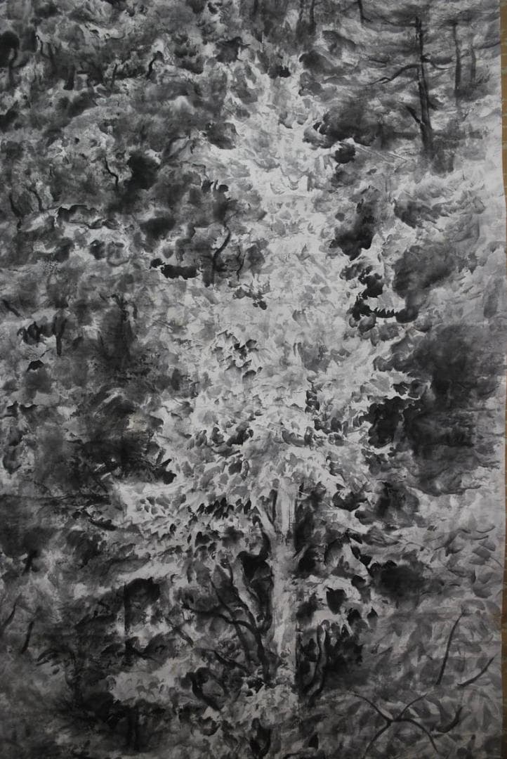 【真作】奥本高于/滝山水図/大幅/掛軸☆宝船☆V-967　JM