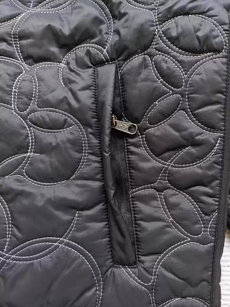 adidas キルティングジャケット 黒