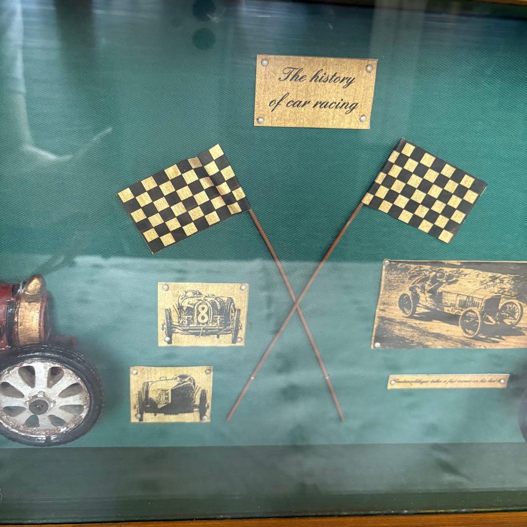 クラシックカー 模型 ヴィンテージ 額装 オブジェ インテリア