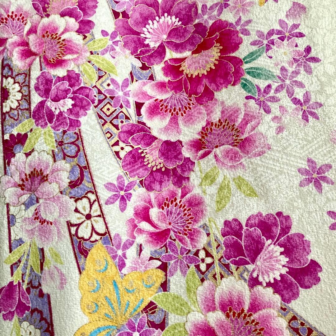 白 赤 ピンク 振袖4点セット‼️お振袖セット‼️TM NO121 フルセット