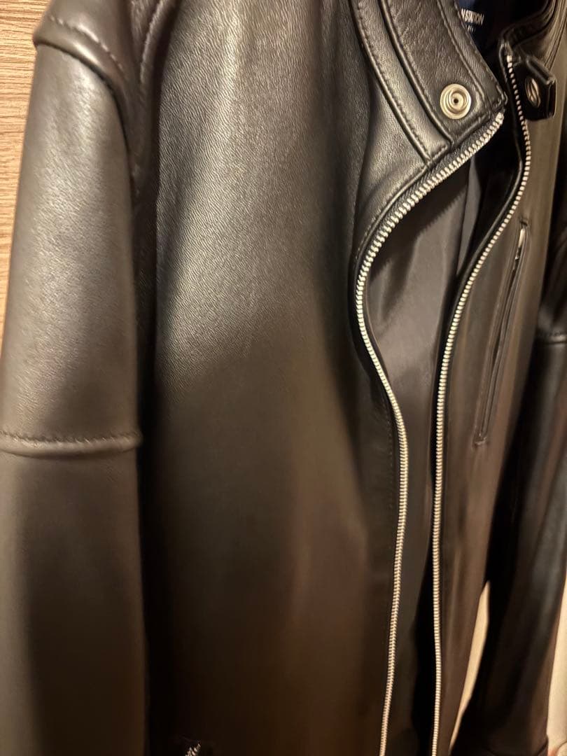 UNION STATION ブラック シングルライダースジャケット