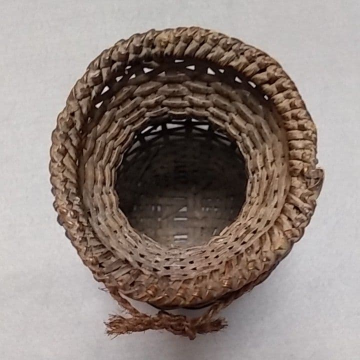 アンティーク竹籠　花籠　花器　花生け　竹籠　茶道具　竹細工　籠　花瓶