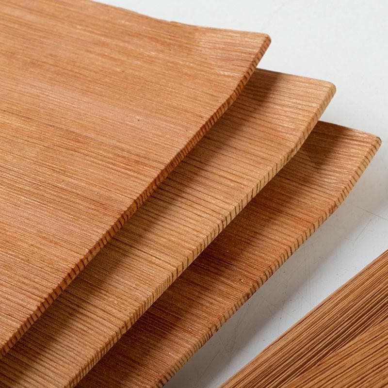 茶道具　桑月作　杉曲木　銘々皿　五客　共箱　V　9521