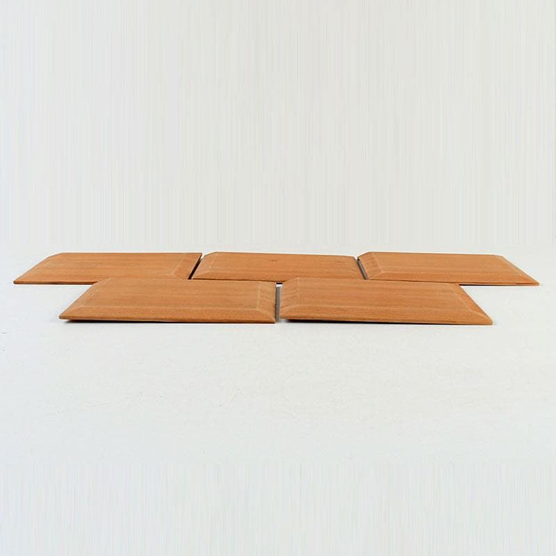 茶道具　桑月作　杉曲木　銘々皿　五客　共箱　V　9521