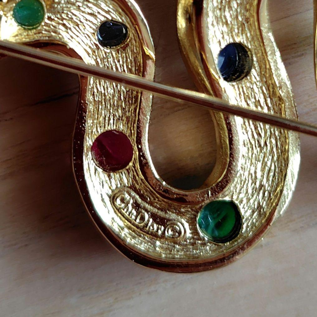 クリスチャン・ディオール　Christian Dior ブローチ　スネーク　蛇