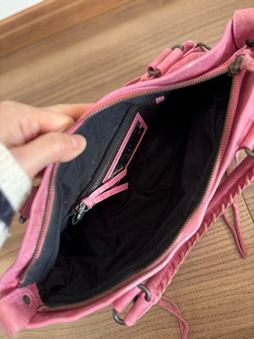 バレンシアガ　シティ　2wayバッグ　ピンク