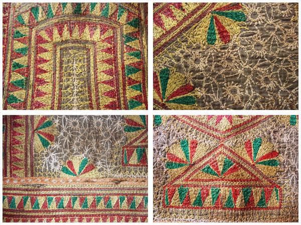 インドネシア　19世紀 スマトラ島の総刺繍ベスト　アンティーク