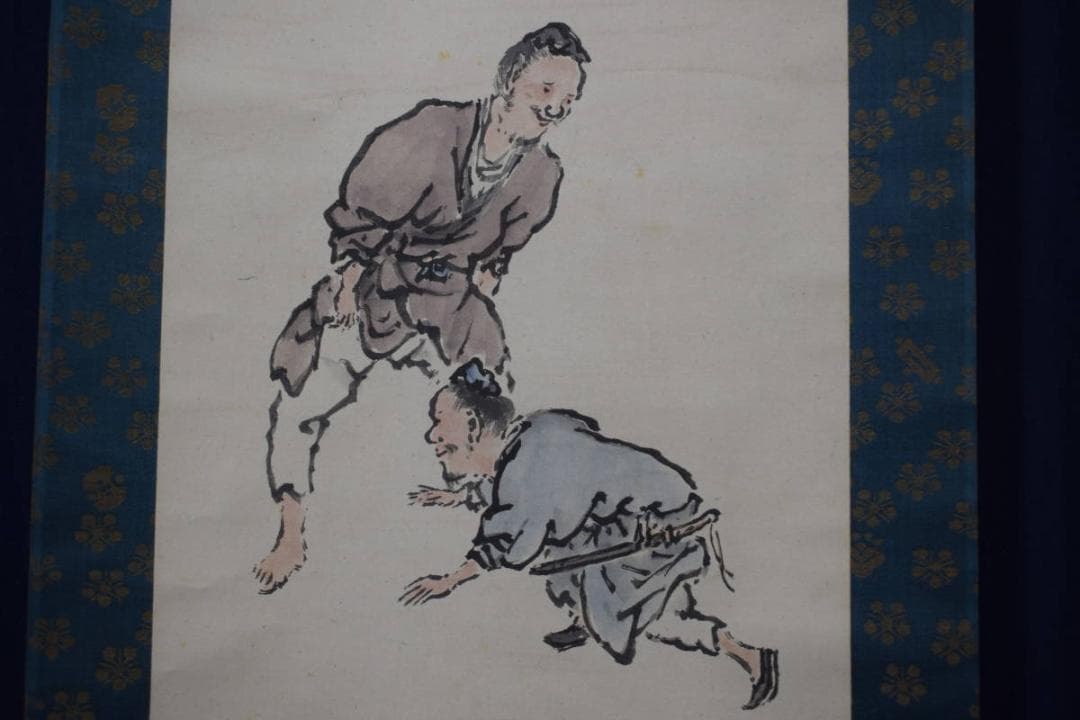 【真作】佐伯岸岱　広瀬旭荘　賛/和漢忍耐/三幅対/掛軸☆宝船☆W-483　JM