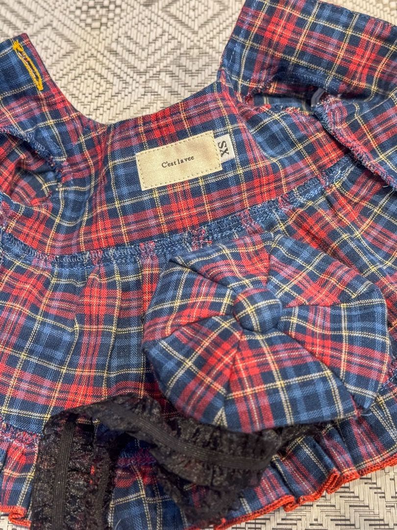 C'estlavee /Vintage Check onepiece 帽子セット