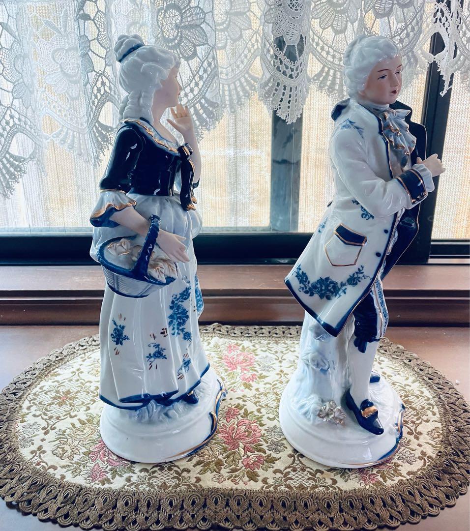 ⭐️レア　レトロ　Demain (ドマン) 陶器人形　ヨーロピアン貴族　高級感満載