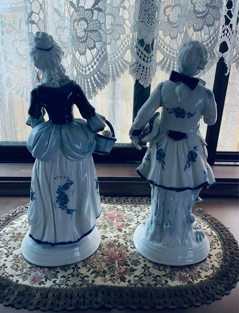 ⭐️レア　レトロ　Demain (ドマン) 陶器人形　ヨーロピアン貴族　高級感満載