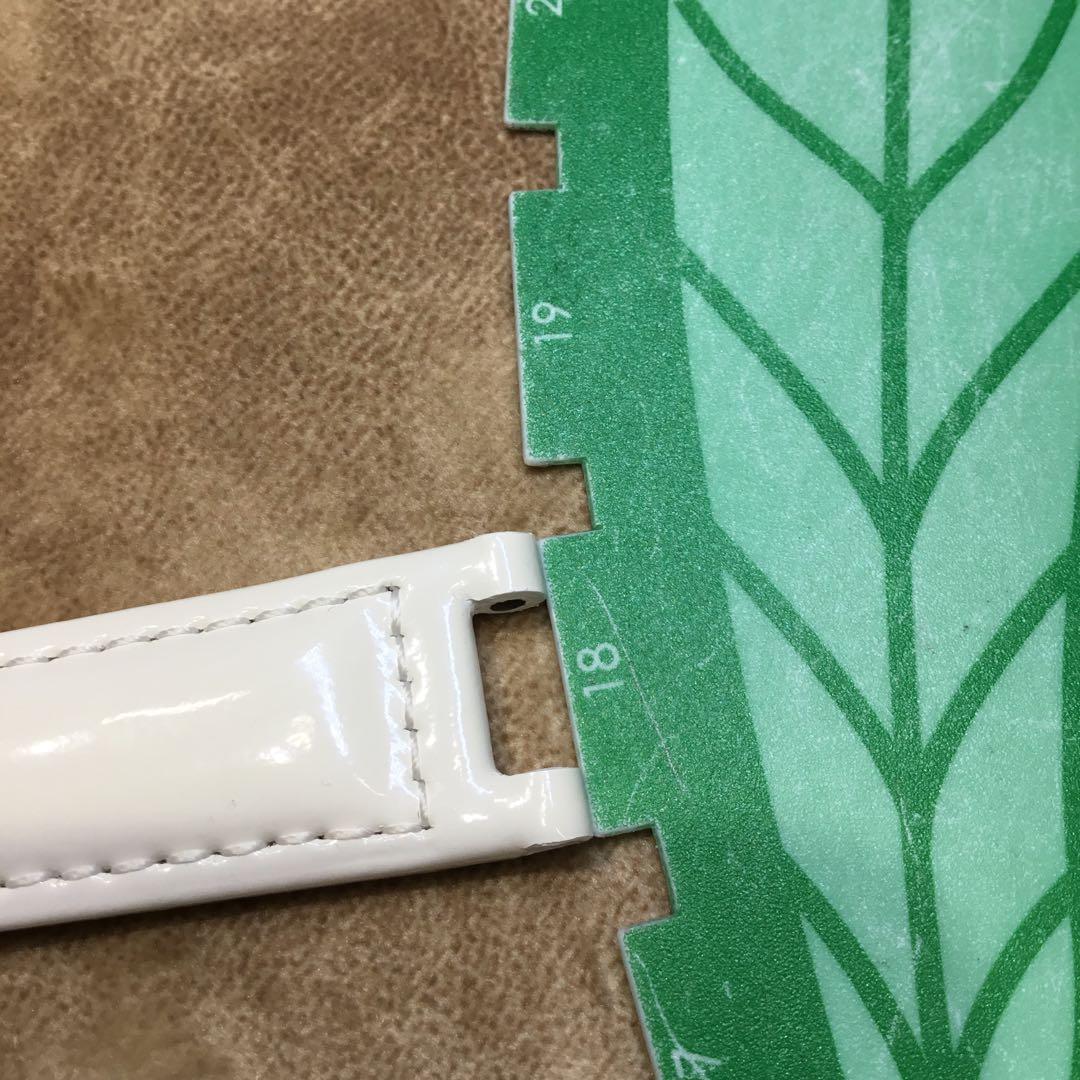 カルティエ　エナメルベルト　アイボリー　18ミリ　(A184)