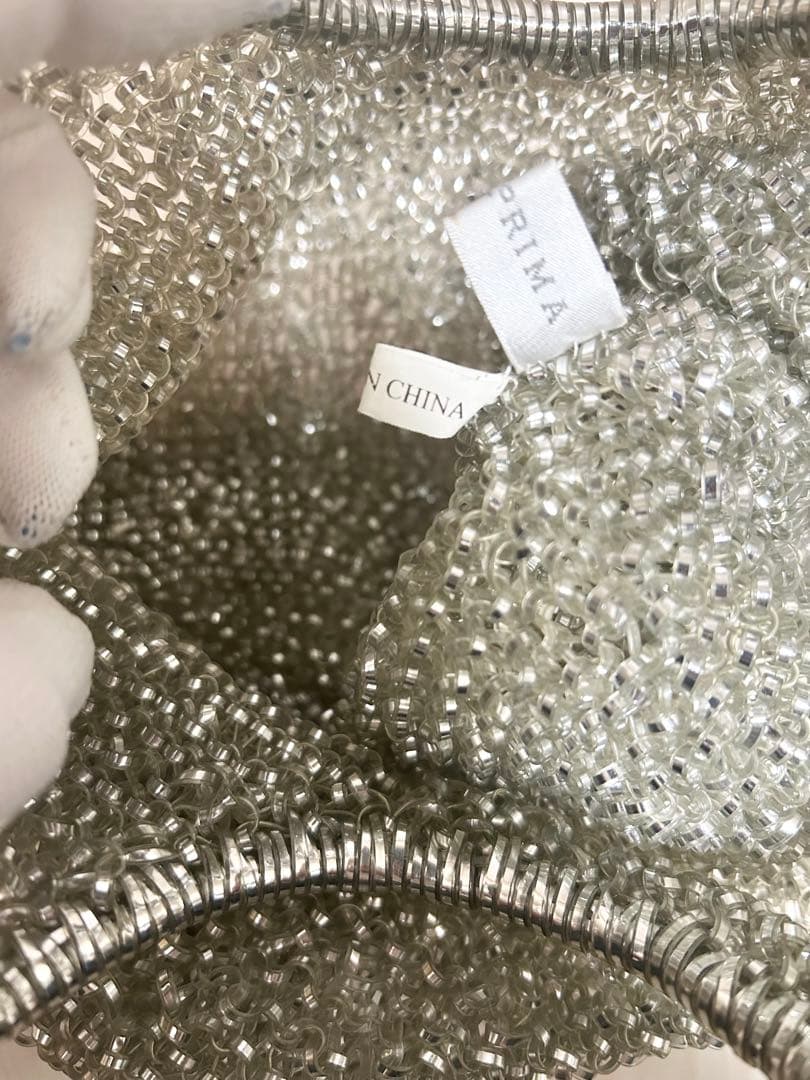 【美品】アンテプリマ ワイヤーバッグ シルバー ラウンド 横型