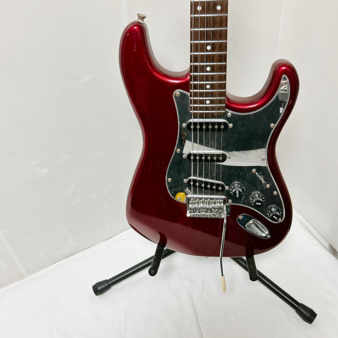 美品 Mavis 初心者向けエレキギター レッド ミラータイプピックガード