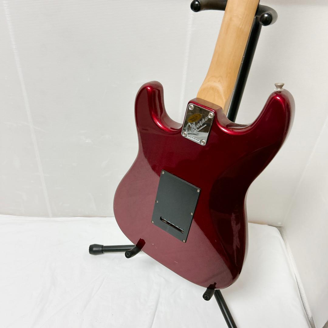 美品 Mavis 初心者向けエレキギター レッド ミラータイプピックガード
