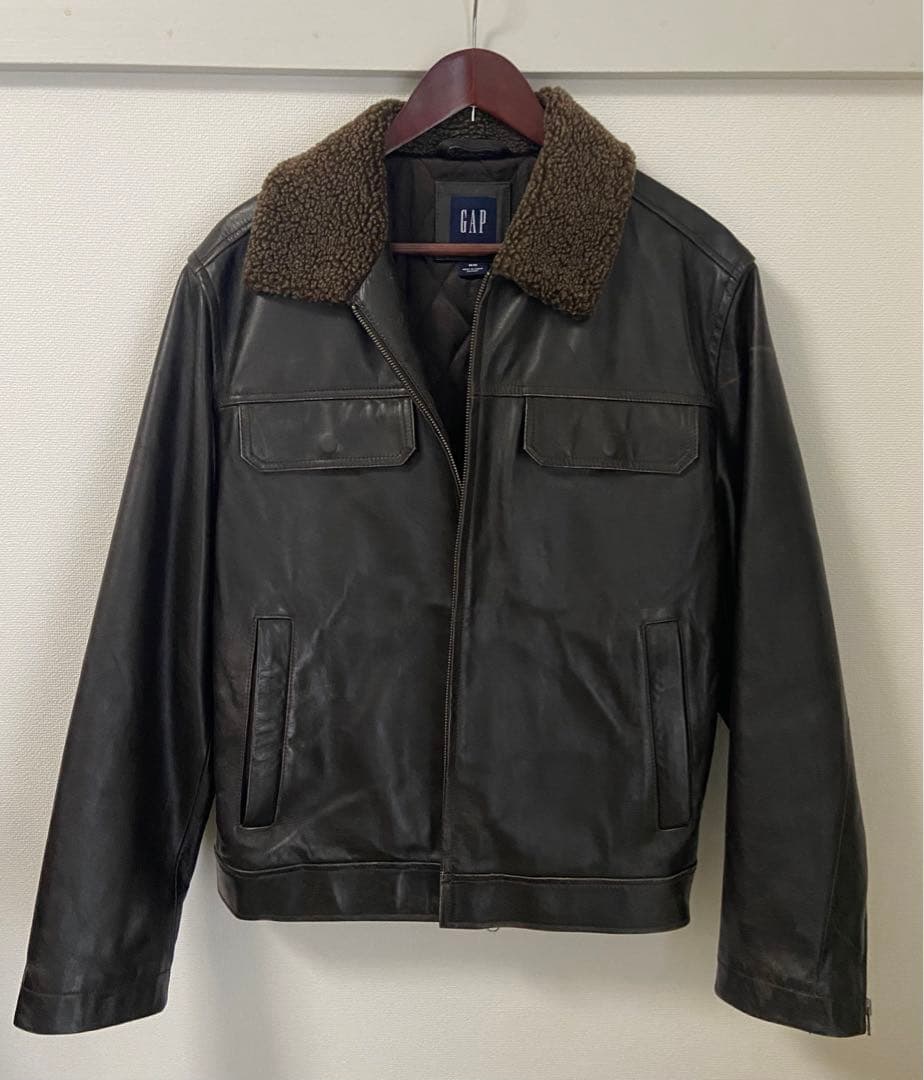m*a様 OLD GAP オールドギャップ レザージャケット フライト 焦茶　牛