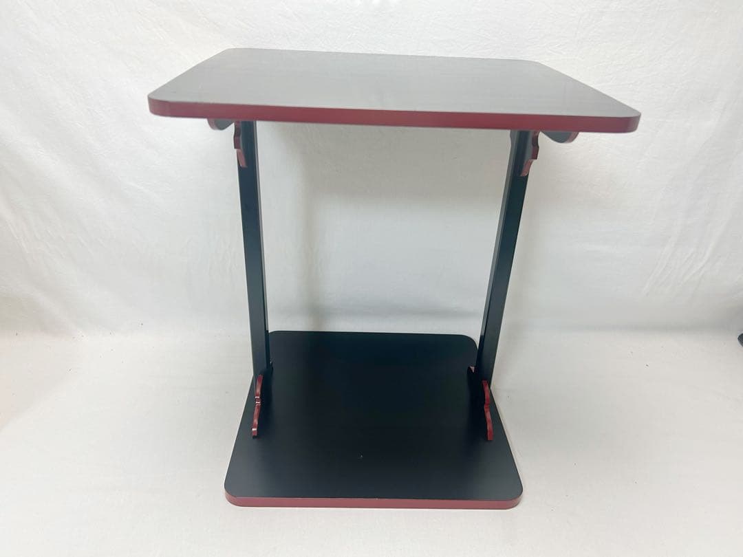 美品 茶道具 平悠棚 鵬雲斎好写 桐爪紅 柿合塗 組み立式 元箱