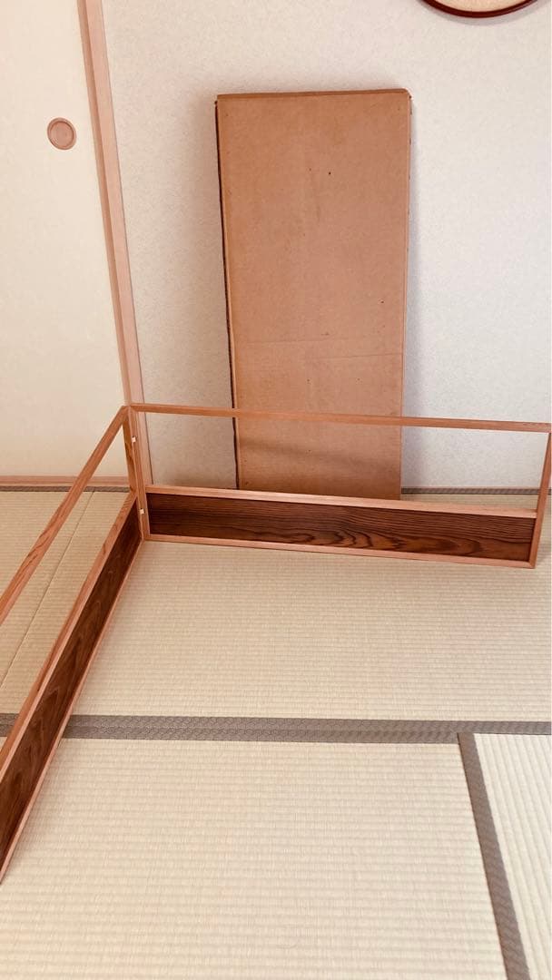 美品　上透かし　天然木　風炉先屏風
