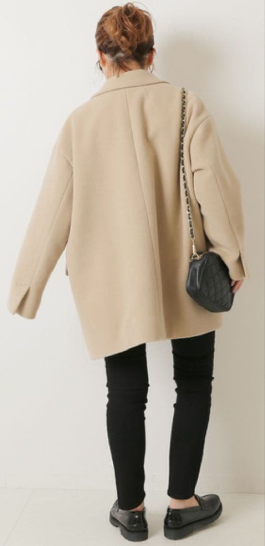 Spick & Span W/Nyモッサジャケットライクコート 38