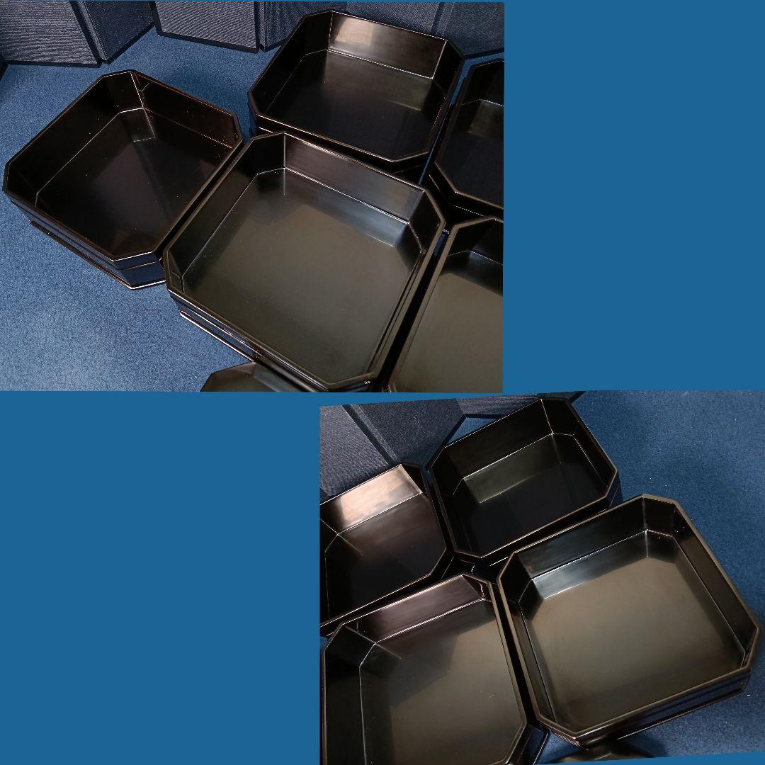 AM84 輪島塗 春光斎作 縁高重 未使用 共箱 菓子器 茶道具 懐石 五段重