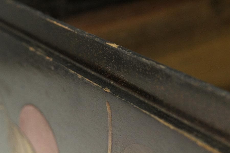 和楽器 果実 柿 蒔絵 時代 鼓箱(K-YC522)