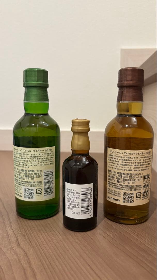 サントリーウイスキーミニボトルセット　山崎12　白州　山崎
