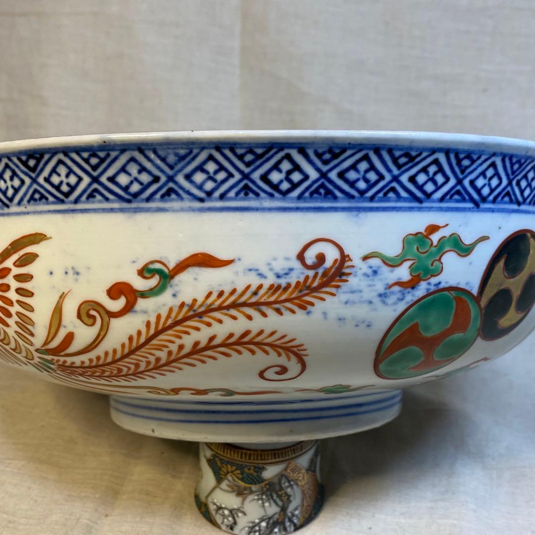 伊万里　古伊万里　大鉢　鉢　麒麟鶴亀文　鳳凰文