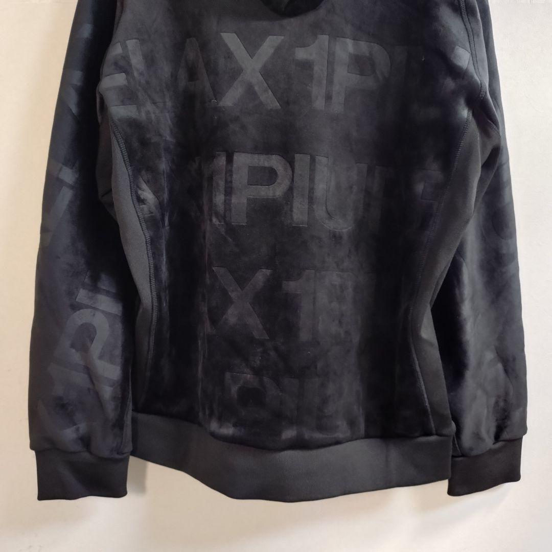 ウノピゥウノウグァーレトレ リラックス エンボスロゴ ベロア パーカー XXL