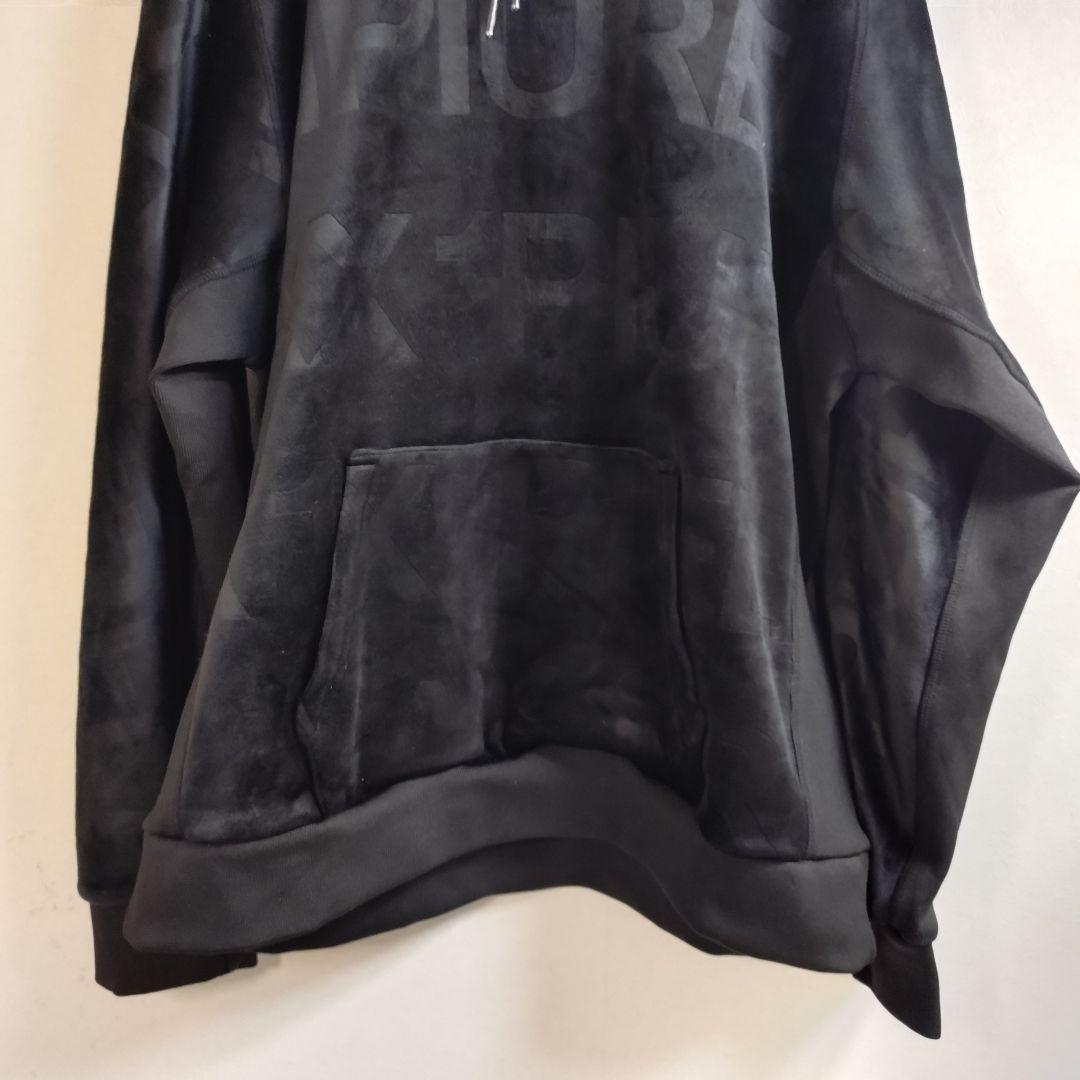 ウノピゥウノウグァーレトレ リラックス エンボスロゴ ベロア パーカー XXL