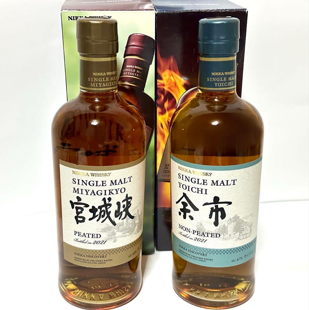 竹鶴　ピュアモルト　12年　余市　ノンピーテッド　宮城峡　ピーテッド　セット