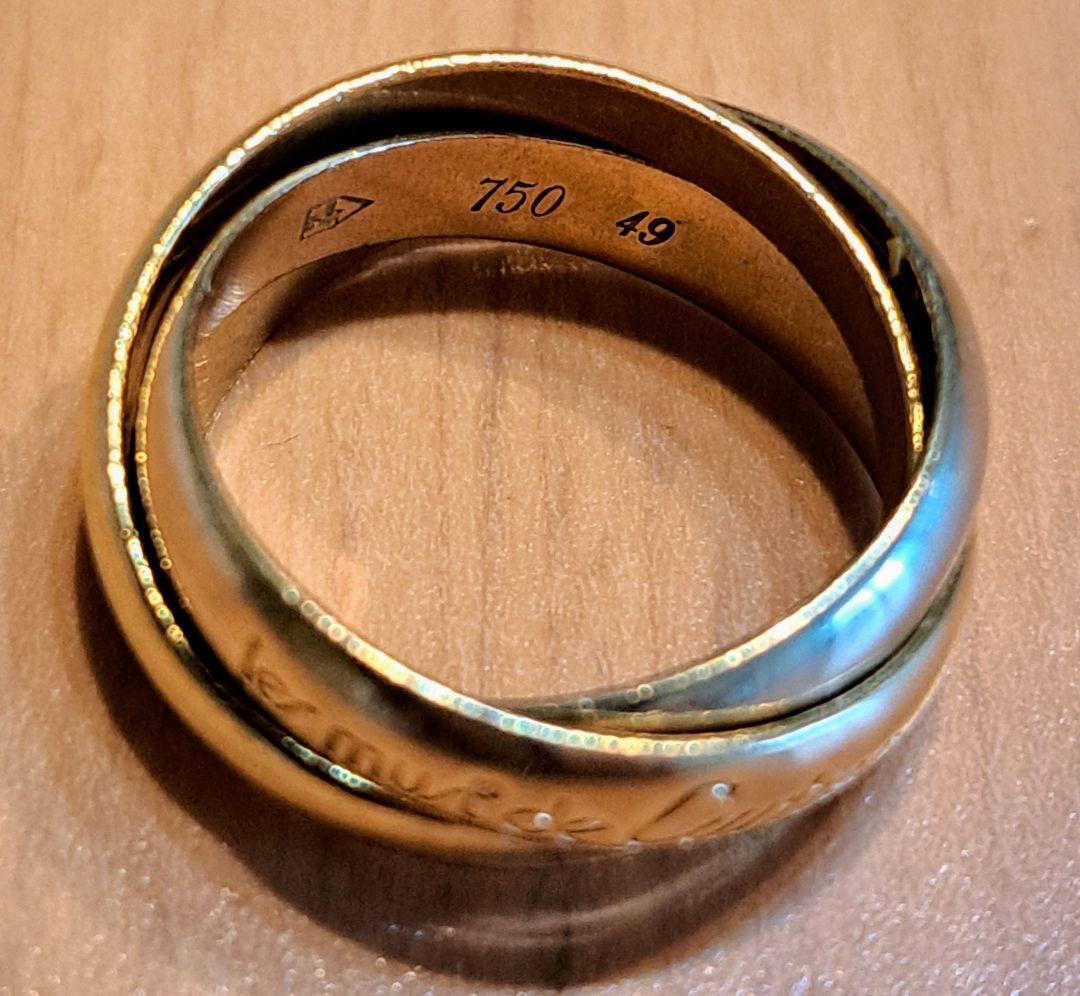 U*a様 カルティエCartierトリニティリング指輪 K18スリーゴールドtr