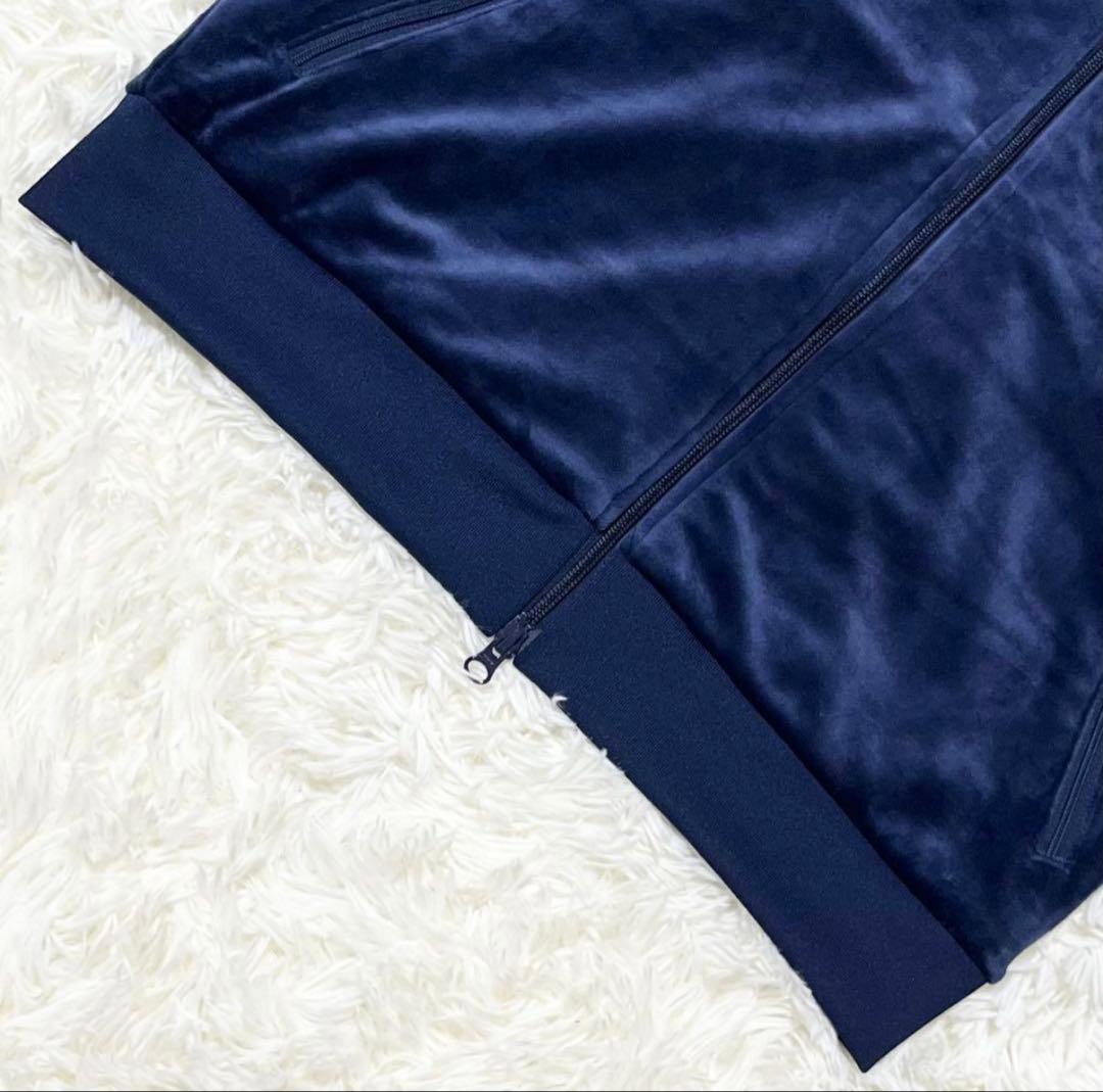 極美品 アディダス ベッケンバウアー ベロア トラックトップ M ネイビー